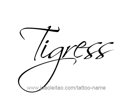 Tattoo Design Animal Name Tigress