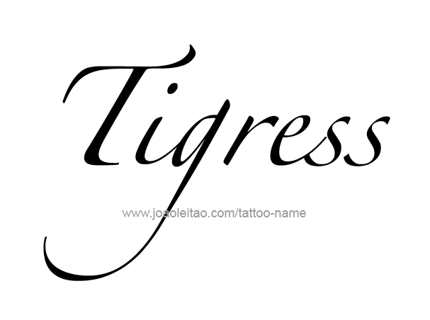 Tattoo Design Animal Name Tigress