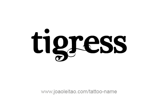 Tattoo Design Animal Name Tigress