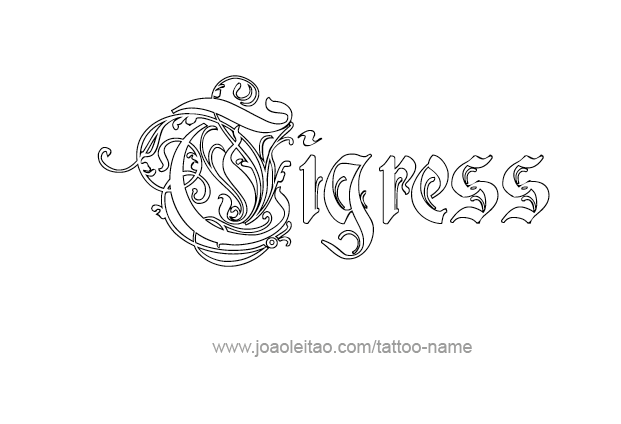 Tattoo Design Animal Name Tigress