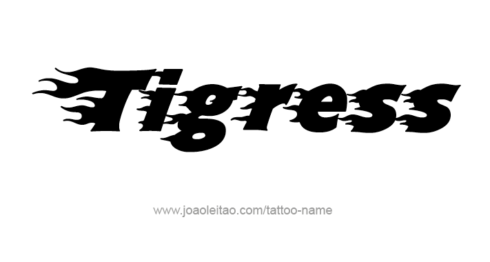 Tattoo Design Animal Name Tigress