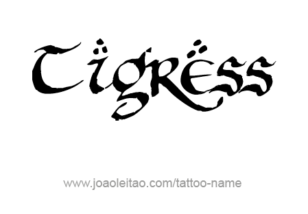 Tattoo Design Animal Name Tigress