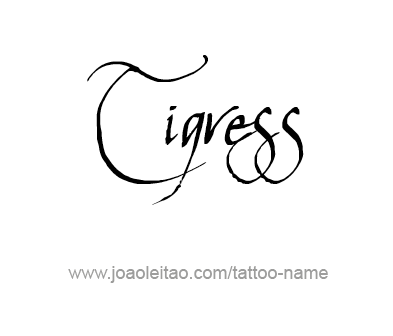 Tattoo Design Animal Name Tigress