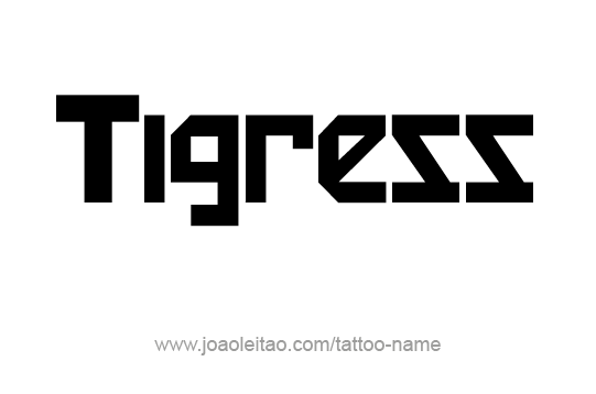 Tattoo Design Animal Name Tigress