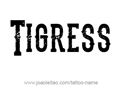 Tattoo Design Animal Name Tigress