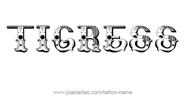 Tattoo Design Animal Name Tigress