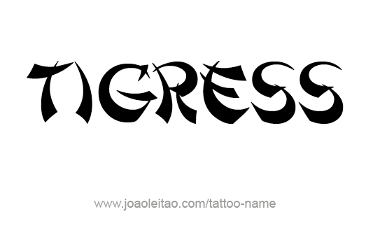 Tattoo Design Animal Name Tigress