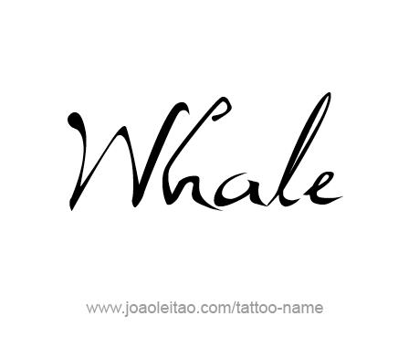 Tattoo Design Animal Name Whale