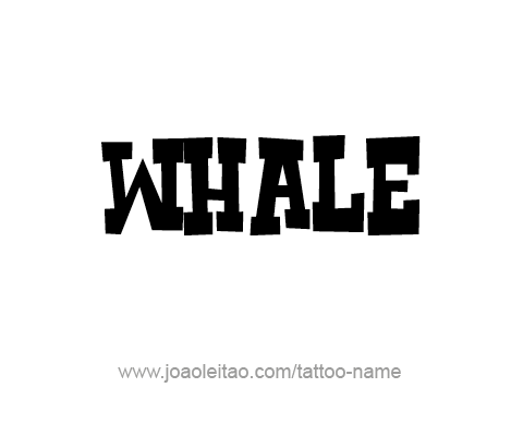 Tattoo Design Animal Name Whale