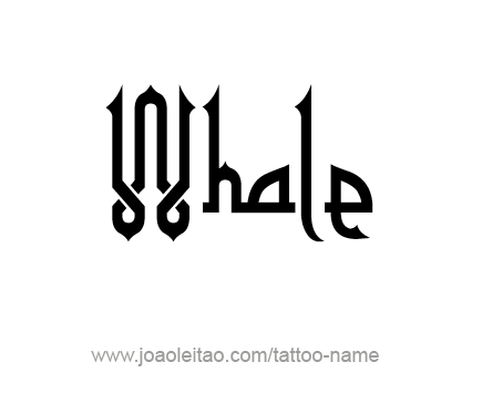 Tattoo Design Animal Name Whale