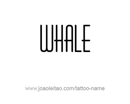 Tattoo Design Animal Name Whale