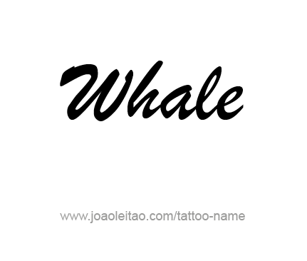 Tattoo Design Animal Name Whale