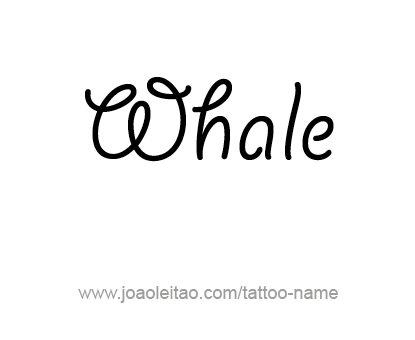 Tattoo Design Animal Name Whale