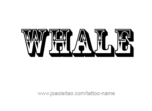 Tattoo Design Animal Name Whale
