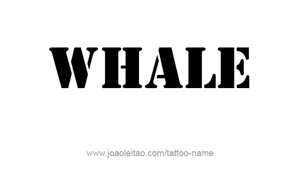 Tattoo Design Animal Name Whale