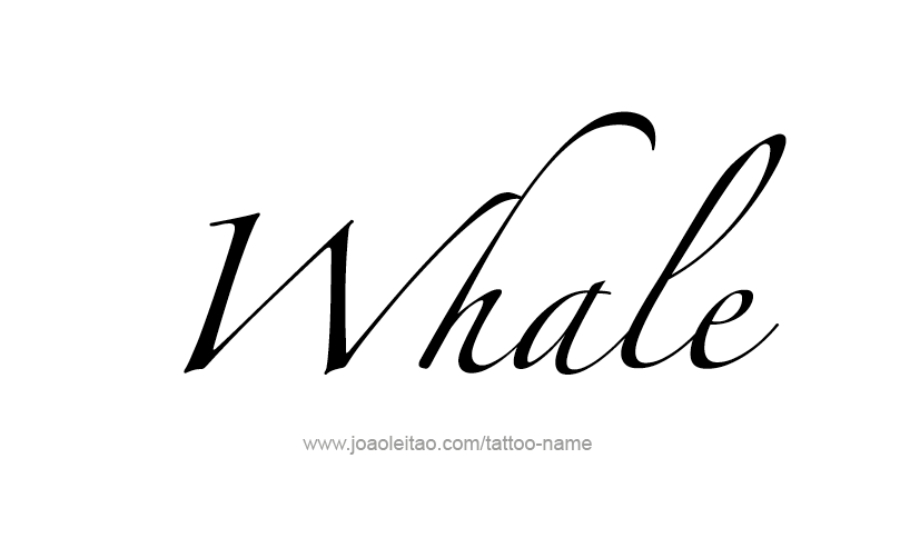 Tattoo Design Animal Name Whale