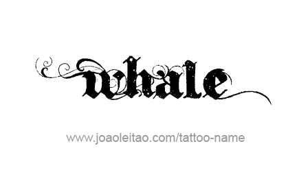 Tattoo Design Animal Name Whale