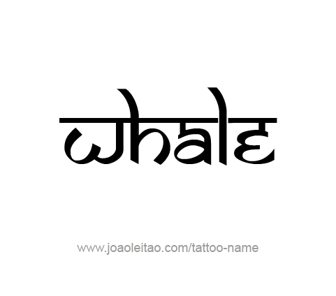 Tattoo Design Animal Name Whale