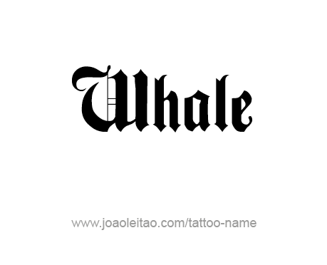 Tattoo Design Animal Name Whale