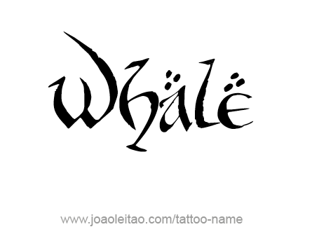 Tattoo Design Animal Name Whale