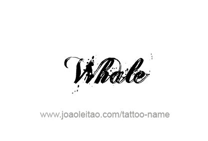 Tattoo Design Animal Name Whale