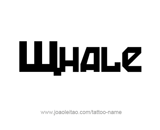 Tattoo Design Animal Name Whale