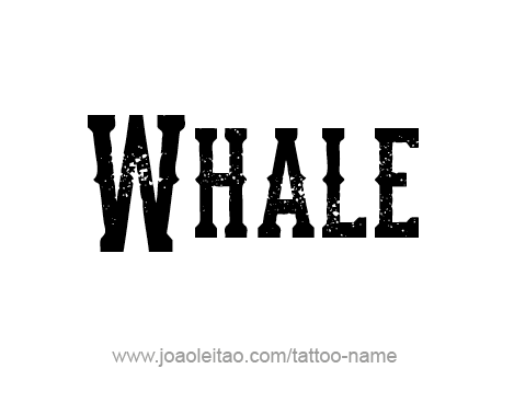 Tattoo Design Animal Name Whale