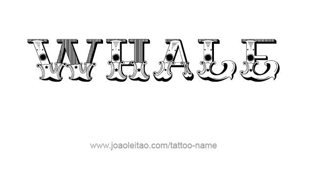 Tattoo Design Animal Name Whale