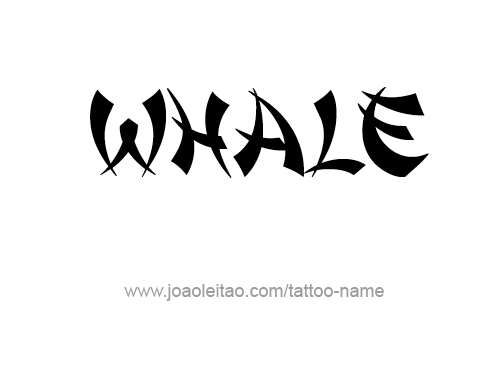 Tattoo Design Animal Name Whale