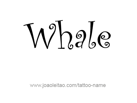 Tattoo Design Animal Name Whale