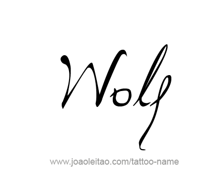 Tattoo Design Animal Name Wolf