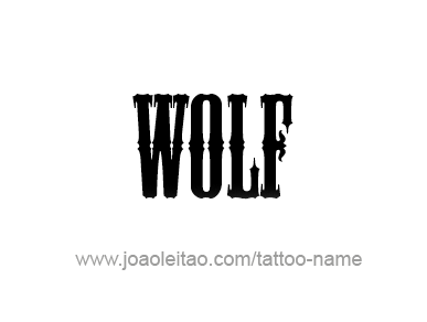 Tattoo Design Animal Name Wolf