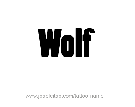 Tattoo Design Animal Name Wolf