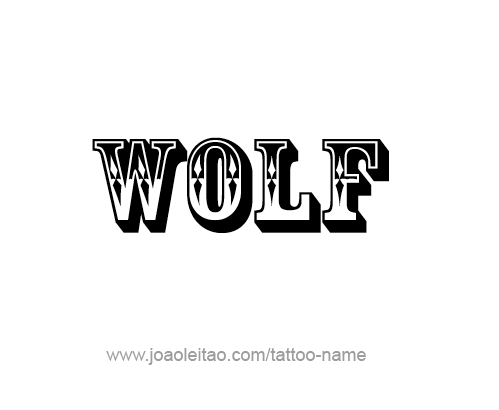 Tattoo Design Animal Name Wolf