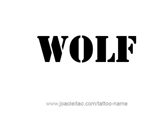 Tattoo Design Animal Name Wolf