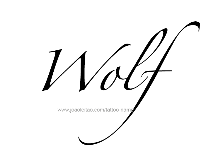 Tattoo Design Animal Name Wolf