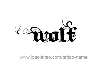 Tattoo Design Animal Name Wolf