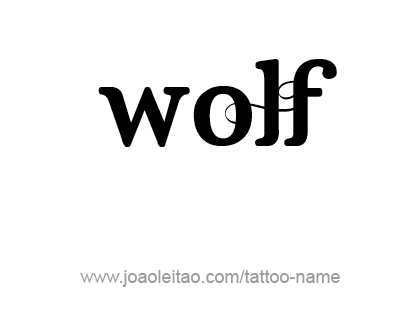 Tattoo Design Animal Name Wolf