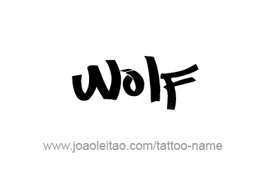 Tattoo Design Animal Name Wolf