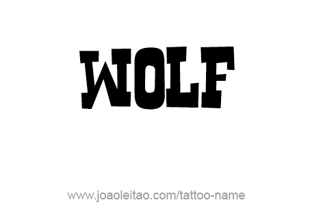 Tattoo Design Animal Name Wolf