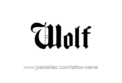 Tattoo Design Animal Name Wolf