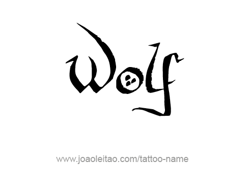 Tattoo Design Animal Name Wolf