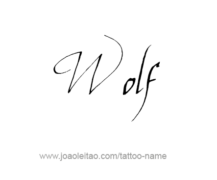 Tattoo Design Animal Name Wolf