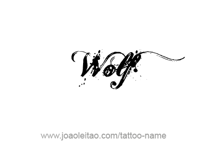 Tattoo Design Animal Name Wolf