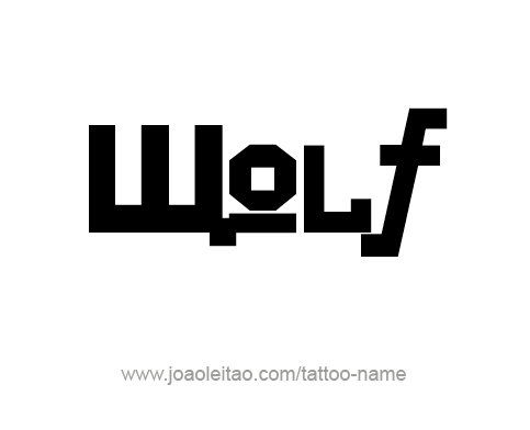 Tattoo Design Animal Name Wolf