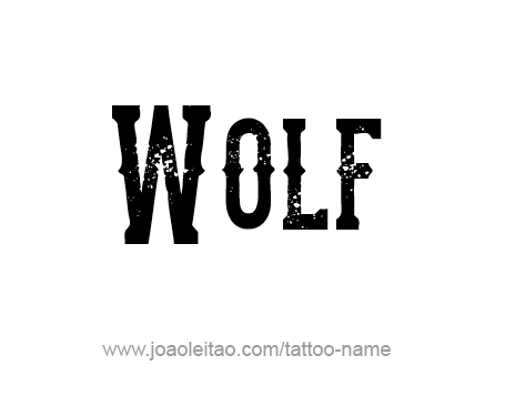 Tattoo Design Animal Name Wolf