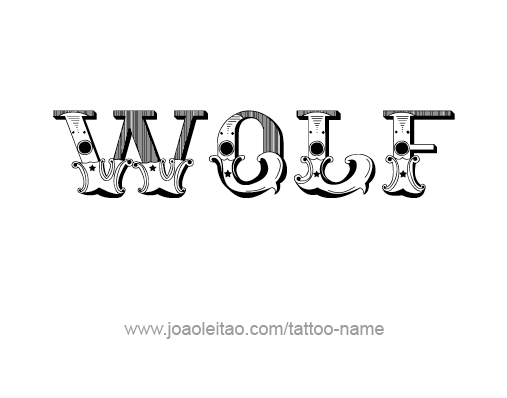 Tattoo Design Animal Name Wolf