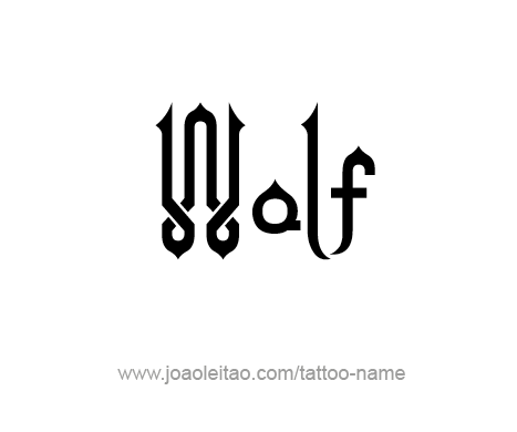 Tattoo Design Animal Name Wolf