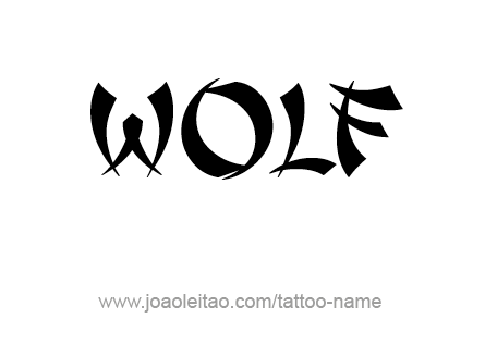 Tattoo Design Animal Name Wolf