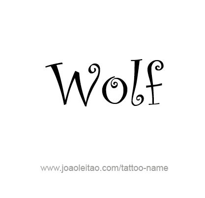 Tattoo Design Animal Name Wolf